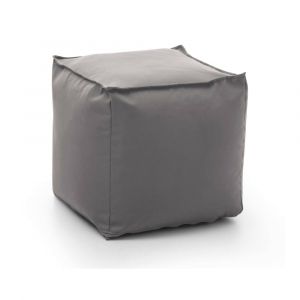Talamo Italia - Pouf Annalaura, Pouf multifonction, 100% Made in Italy, Fauteuil relax en tissu rembourré, Cm 45x45h45, Gris, avec emballage renforcé