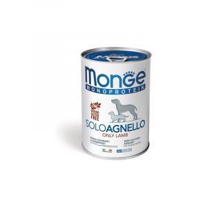Monge Monoprotéique Solo Agneau Aliment Humide pour Chiens 12 x 400 g