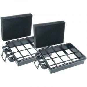 Vhbw 2x filtre remplacement pour Zelmer 12006768, 519.0052, ZVCA355S, VC3300 filtre pour aspirateur - Filtre en mousse noir