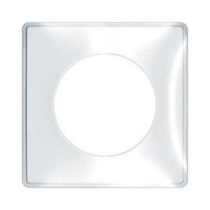 Image de Schneider Electric Plaque You Transparente 1 Poste Odace Support Blanc