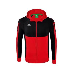 Erima Mixte Six Wings à capuche, rouge/noir, S EU