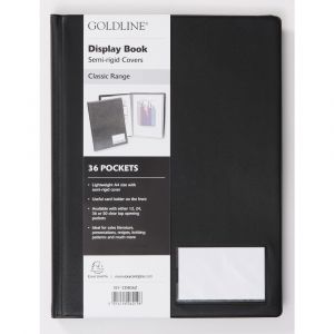 Exacompta Lot de 2 protège-documents premium PVC Goldline 72 vues - A4 - Noir - CDB36Z