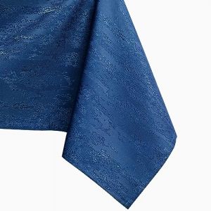 AmeliaHome Nappe de Table Effet Lotus déperlant Polyester Bleu Foncé Vesta 40x40 cm