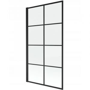 Desconocido Silla Pare-baignoire fixe, 80x140 cm, Noir