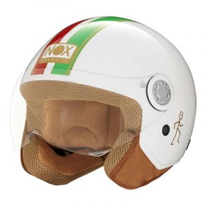 Nox Casque jet N210 Evo blanc/italie- XS