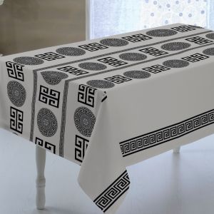 Calitex Toile Cir&eacute;e Licy Argent Finition Biais 140x200 cm