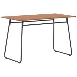 VidaXL Table à dîner Marron 120x60x73 cm Contreplaqué solide et acier