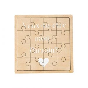 Puzzle Message Demande Parrain 15cm Nature
