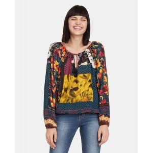 Image de Desigual Blouse Wanda Femme, Multicolore (Tutti Fruti 9019), X-Small