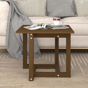 Image de VidaXL Table basse Marron miel 50x50x45 cm Bois massif de pin marron miel