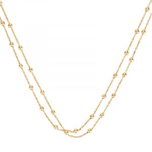 L'Or by Diamanta - Chaine boules double en or jaune