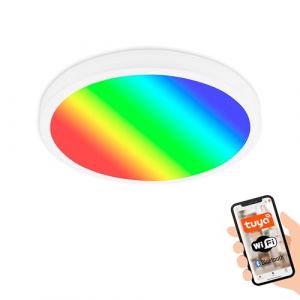 BRILONER - Plafonnier LED Smart, WiFi, Blanc Froid, Multicolore, 27x27x6 cm, 16W, 2100 Lumen, Salle de Séjour, Chambre à Coucher