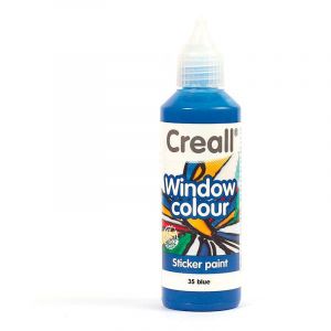 Image de Peinture repositionnable pour vitres Creall Gl 80 ml bleu foncé Creall