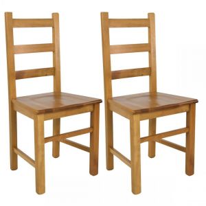 Altobuy ORTA Lot de 2 Chaises Teinté C ne et ises en Bois