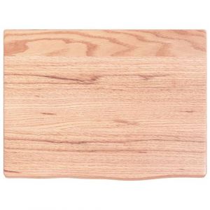 VidaXL Comptoir de salle de bain marron clair 40x30x2 cm bois traité