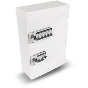 Debflex COFFRET PRÉ-ÉQUIPÉ 2 RANGÉES 26 MODULES 8 DISJONCTEURS 2 INTER DIFF (1) 40A TYPE A ET (1) 63A TYPE AC
