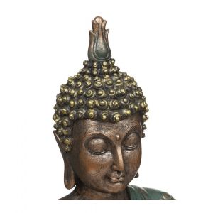 Atmosphera Statuette Bouddha - résine - bleu - H43 -5 cm créateur d'intérieur - Bleu