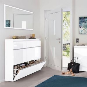 Meuble chaussures 2 placards portes Rabattable 24 Paires Magic Bata l