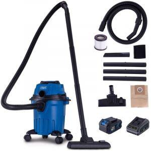 Scheppach Aspirateur eau et poussieres c-nts15-x 1 batterie 4,0Ah chargeur IXES