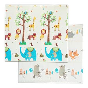 Relaxdays Tapis Jeu Tapis B&eacute;b&eacute; Tapis Enfant Tapis Apprentissage Tapis Sol Tapis Animal