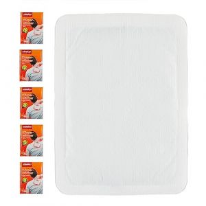 Relaxdays Patch Chauffant, 5 pièces, pour se réchauffer Pendant 12 Heures, autoadhésif, Dos, épaule, Blanc
