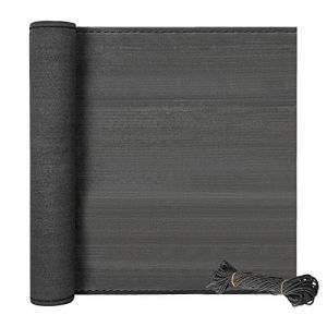 EUGAD Brise-Vue Renforc&eacute; en HDPE 1,5x20m avec Corde de 44m Anthracite