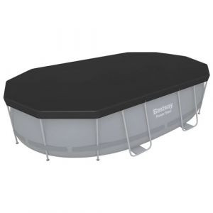 Bestway Couverture de piscine Flowclear 418x230 cm Noir