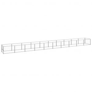 VidaXL Chenil Argenté 10 m² Acier