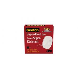 Ruban ad sif Super Hold 700K, 19 mm x 25,4 m, carton Lot de 6