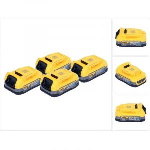 Dewalt Kit batterie DCBP 034 E4 4x batterie Powerstack 18 V 1,7 Ah / 1700 mAh XR Li-Ion - avec indicateur de charge