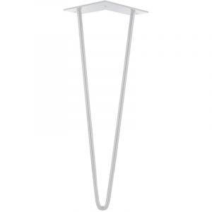 Cîme Pied de table basse filaire acier blanc H.40cm