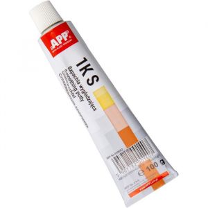 App 1 KS Mastic de finition nitrocellulosique | Enduit de lissage pour efface rayure voiture | Enduit de rebouchage | Mastic carrosserie voiture | 100 ml, Gris-brun
