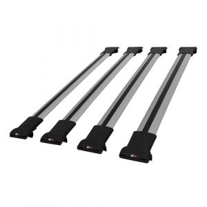 Fly Barres de toit - Peugeot Expert - 4 barres - Aluminium - Gris
