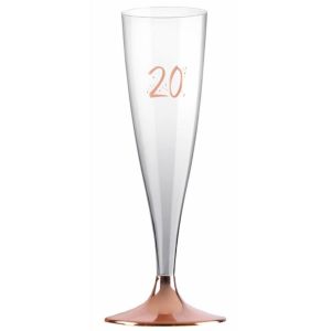 Ruedelafete Sachet de 6 Flûtes pied ROSE GOLD âge 20 ans