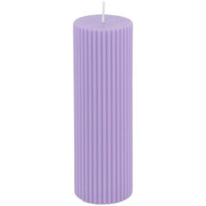 Ruedelafete Grande Bougie Pilier Cannelée 5x15cm, Lilas