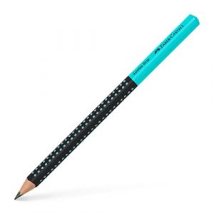 Faber-Castell Crayon graphite Jumbo GRIP TWO TONE,turquoisee - Lot de 10