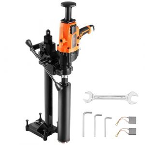 VEVOR Carotteuse à Diamant Diamètre de Perçage 20-180 mm, Perceuse au Diamant Portative 2600 W, Appareil de Forage Diamant Perçage Humide et Sèche, avec Support et Foret, pour Béton, Brique, Marbre