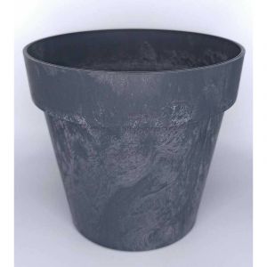 Pot de fleurs Rond - CUBE - Effet béton - Diamètre 14cm