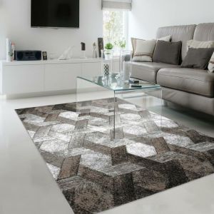 Unamourdetapis Tapis Moderne 80x150 cm Rectangulaire DONDUR Beige Entr&eacute;e adapt&eacute; au chauffage par le sol