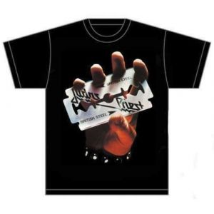 Rock Off T-shirt Homme Judas Priest British Steel - Noir