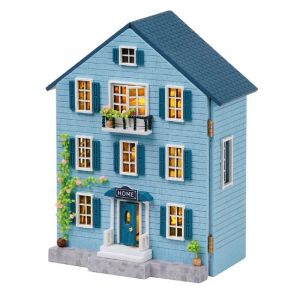 Dam Mansion de l'encre. Maquette 3d avec design de panneau de porte ouverte.