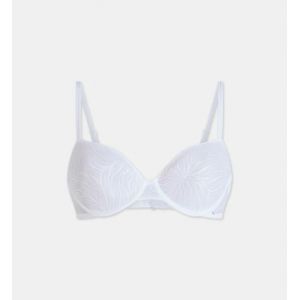 Calvin Klein Soutien-gorge demi-corbeille avec armatures dentelle Sheer Marquisette Blanc - Couleur Blanc - Taille 90C