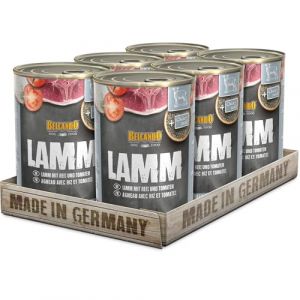Belcando Super Premium Boîte [6x400g Agneau avec Riz et tomates] | Nourriture Humide pour Chiens | Nourriture Humide en boîte | Nourriture complète pour Chiens de Toutes Races