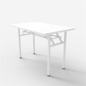 Bureau pliant peu encombrant 100x60cm 2 niveaux Foldesk Plus Blanc