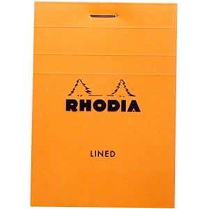 Image de Rhodia 11600C - Bloc N°11 orange format 7,4 x 10,5 cm 160 pages - ligné