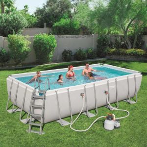 Bestway Ensemble de piscine rectangulaire Power Steel 56466