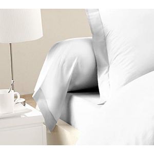 Lot de 2 taies de traversin 100% coton Blanc 85x185 cm