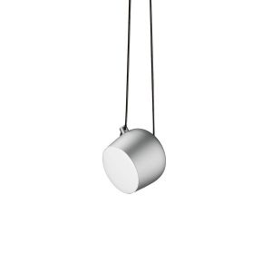 Flos Suspension AIM LED / Ø 24 cm gris en métal