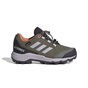 Adidas Mixte Terrex Gore-TEX Hiking Shoes Chaussures de randonnée, Olive Strata/Silver Dawn/Amber Tint, 35 EU