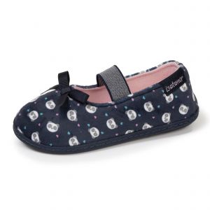 Isotoner Chaussons ballerines Enfant Marine panda